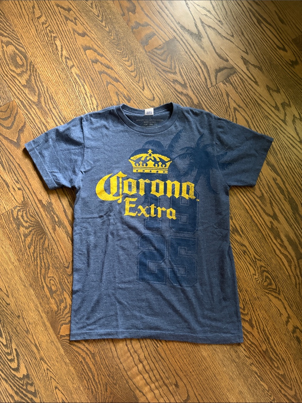Corona Beer Graphic Navy Tee